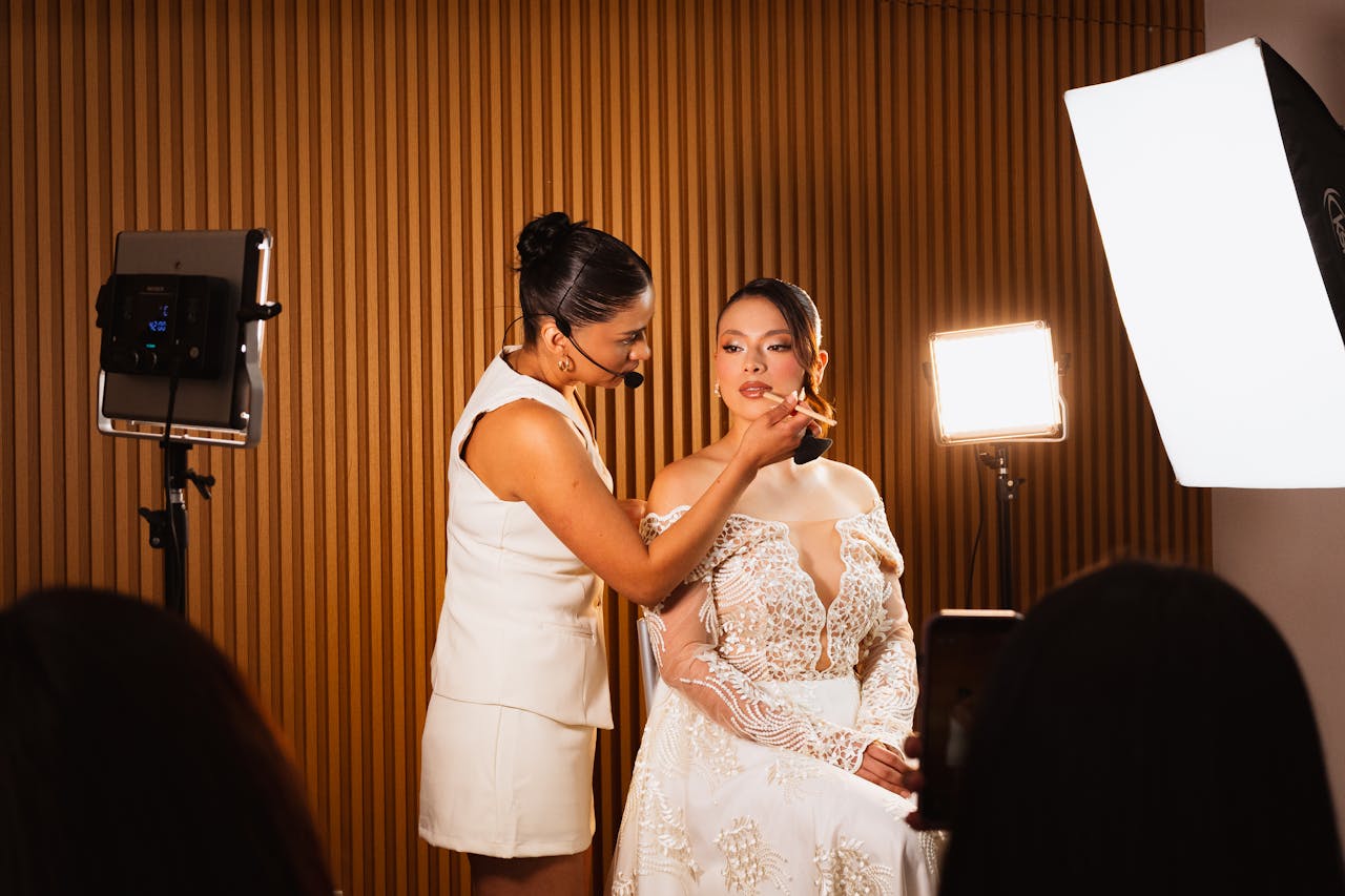 Elegant bridal makeup session