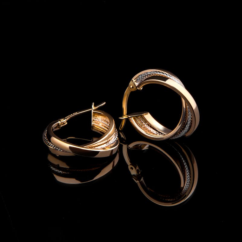 Gold hoop earrings for piercings