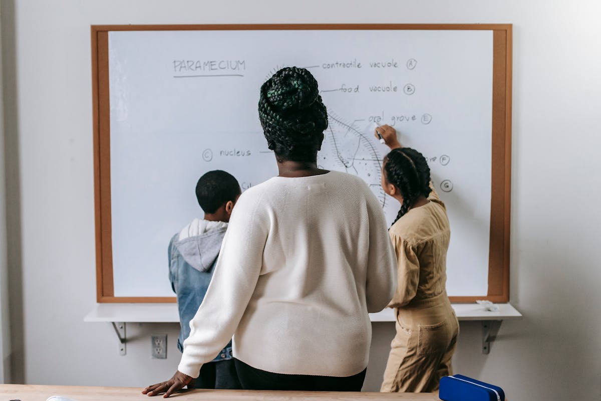 Students studying together at a desk